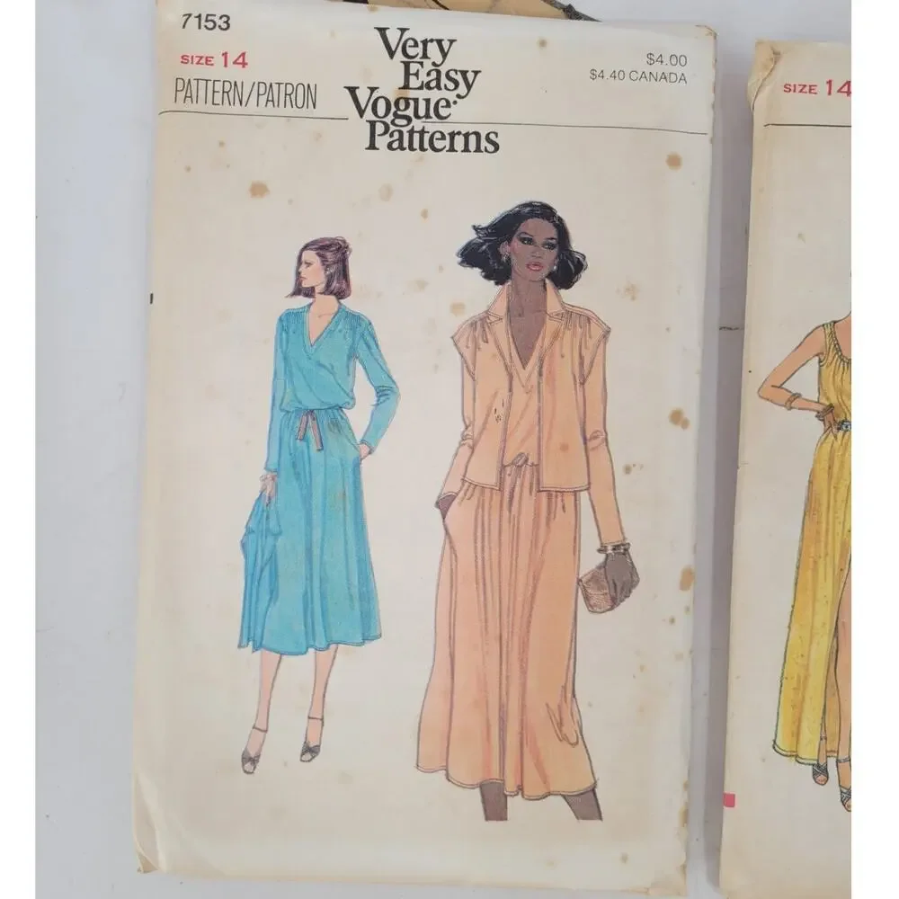 Vintage 60s 70s Vogue Dress‎ Patterns Lot of 4